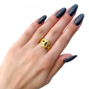 Δαχτυλίδι με ζαφείρι και ρουμπίνια Δαχτυλίδι με ζαφείρι και ρουμπίνια