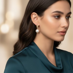 Σκουλαρίκια μαργαριτάρια διαμάντια