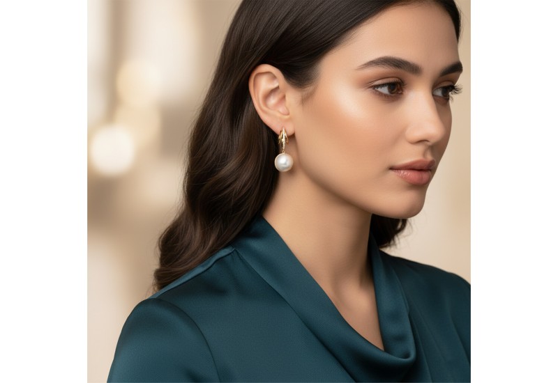 Σκουλαρίκια μαργαριτάρια διαμάντια