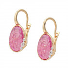 Σκουλαρίκια με Pink Quartz