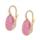Σκουλαρίκια με Pink Quartz Σκουλαρίκια με Pink Quartz