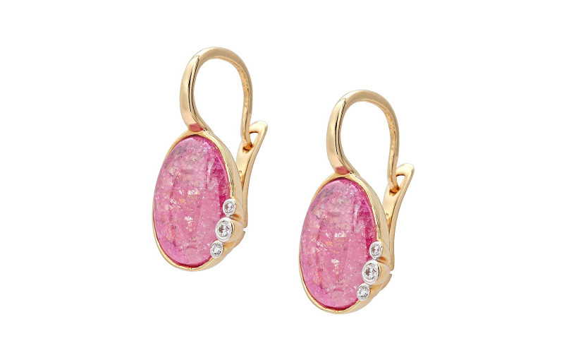 Σκουλαρίκια με Pink Quartz Σκουλαρίκια με Pink Quartz
