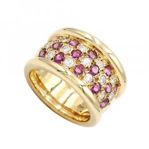Δαχτυλίδι με ρουμπίνια και ζιρκόν Δαχτυλίδι με ρουμπίνια και ζιρκόν