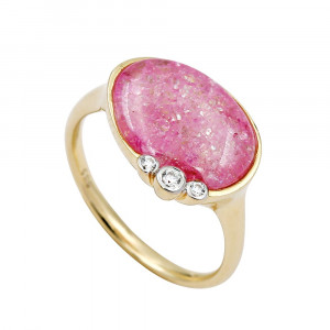 Δαχτυλίδι με Pink Quartz Δαχτυλίδι με Pink Quartz