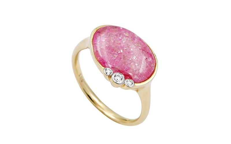 Δαχτυλίδι με Pink Quartz Δαχτυλίδι με Pink Quartz