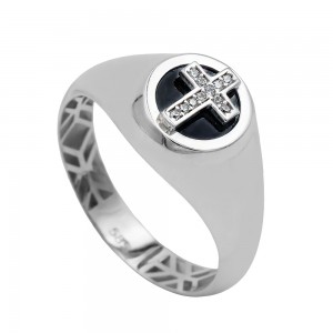 Δαχτυλίδι με όνυχα και ζιρκόν Δαχτυλίδι με όνυχα και ζιρκόν